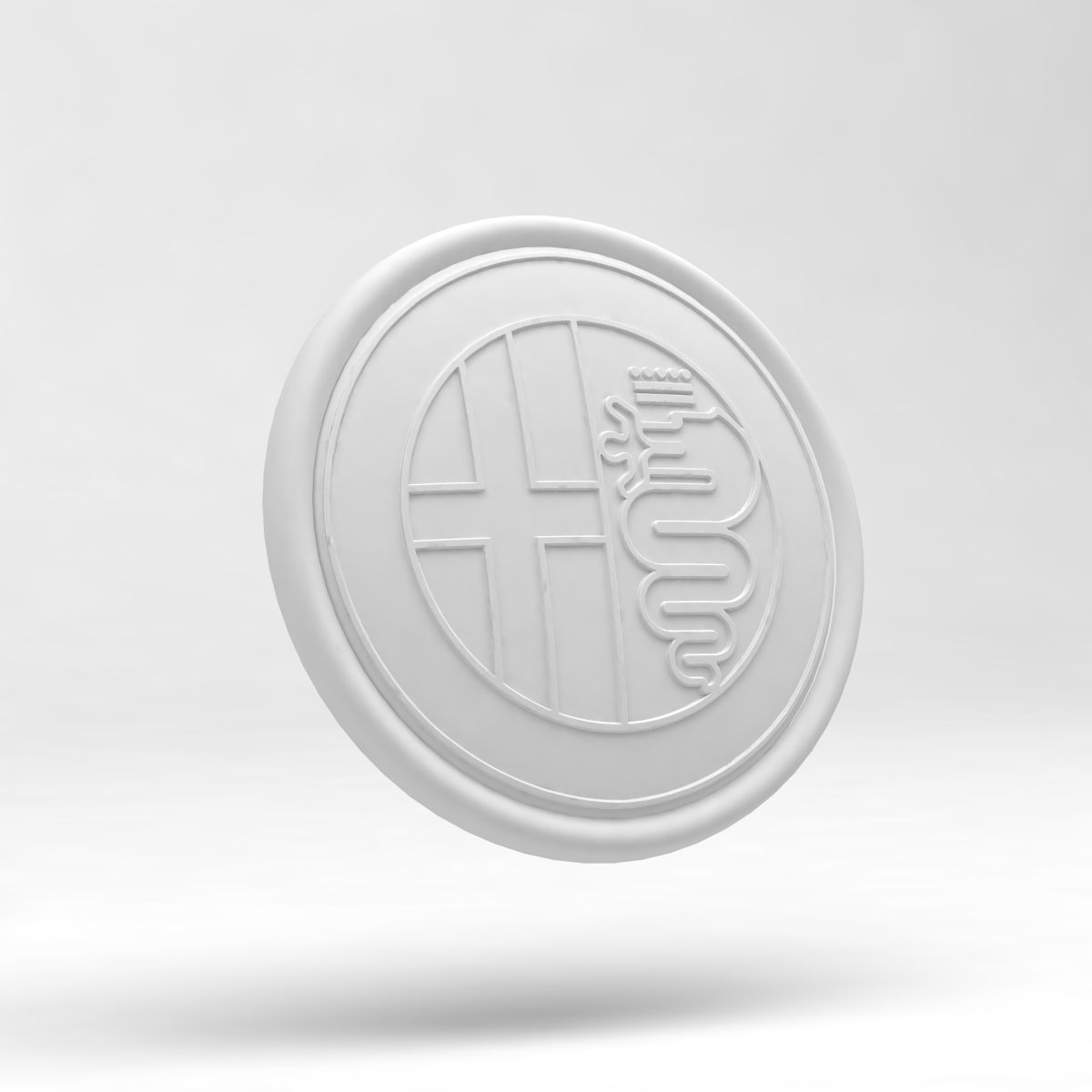Alfa Romeo Badge 1972-1982 Low-poly 3D model_3