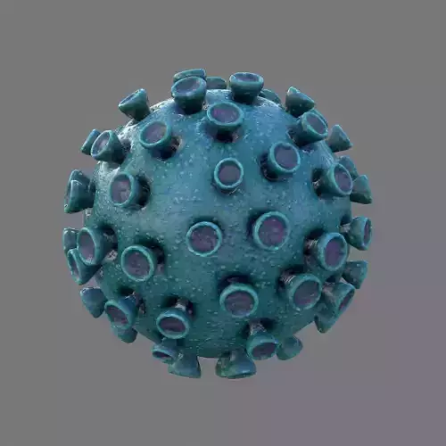 Virus 03 Low-poly 3D model