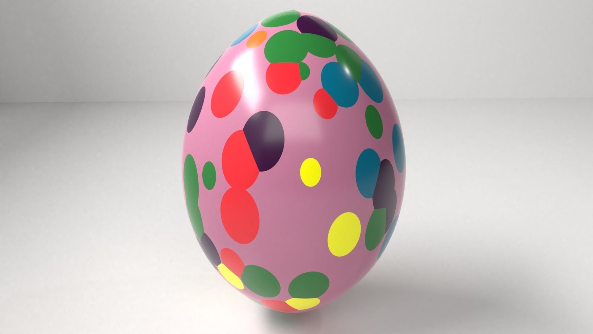Polka Dot Easter Egg 3 3D model_1