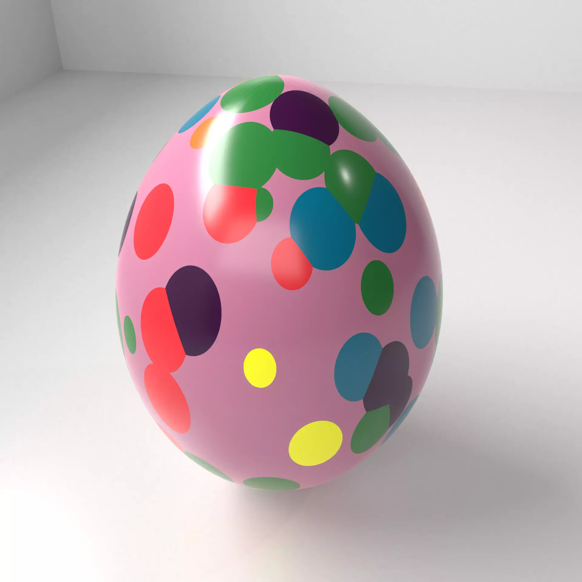 Polka Dot Easter Egg 3 3D model_0