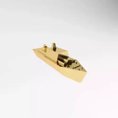 Cartoon Simple Warship v1 005