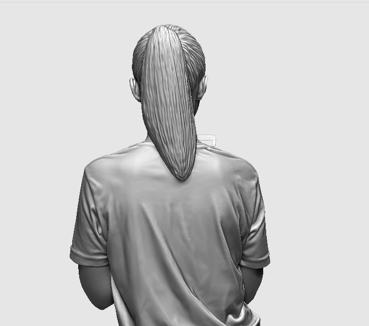 young girl looking on iphone in sportswear and timberland boots 3D print model_41