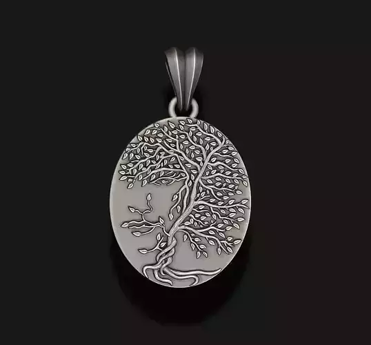 Tree face pendant 3D print model