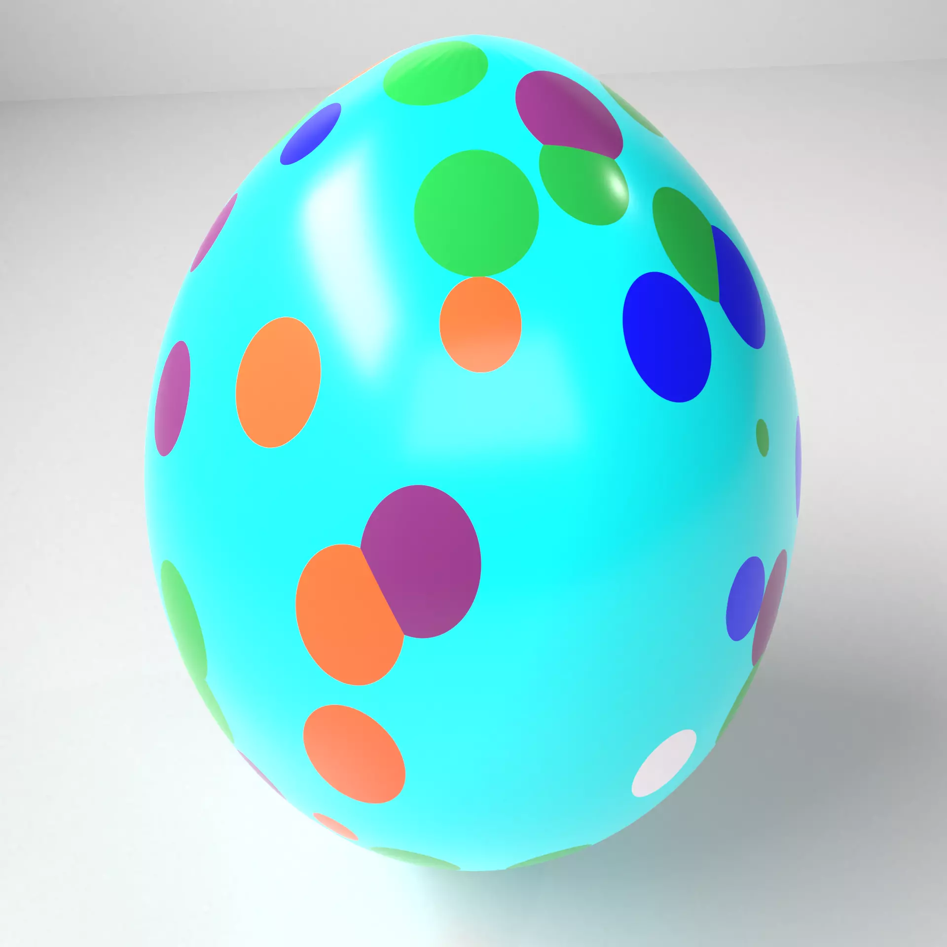 Polka Dot Easter Egg 4 3D model_0