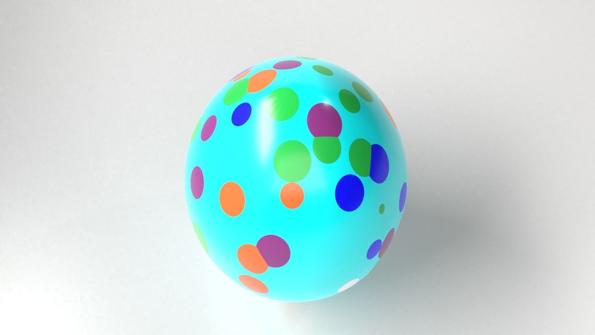 Polka Dot Easter Egg 4 3D model_2