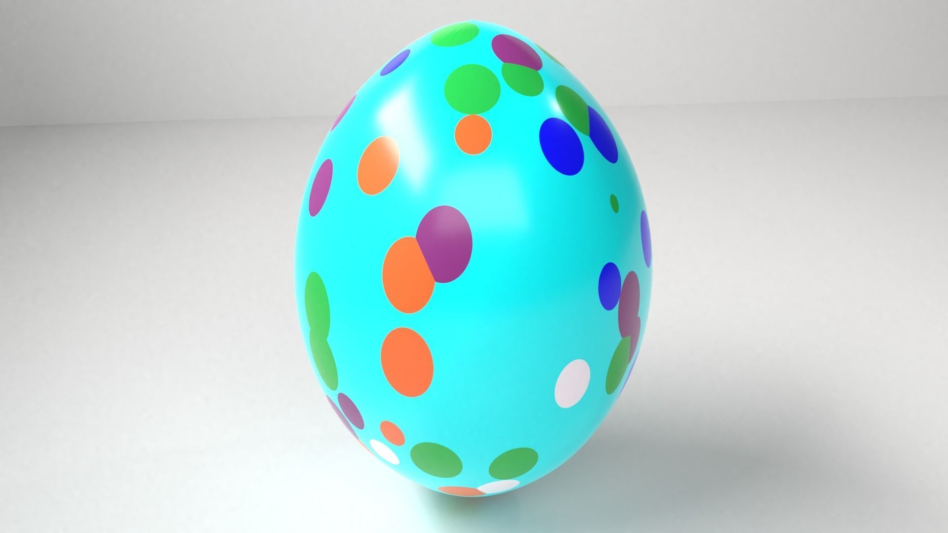 Polka Dot Easter Egg 4 3D model_1