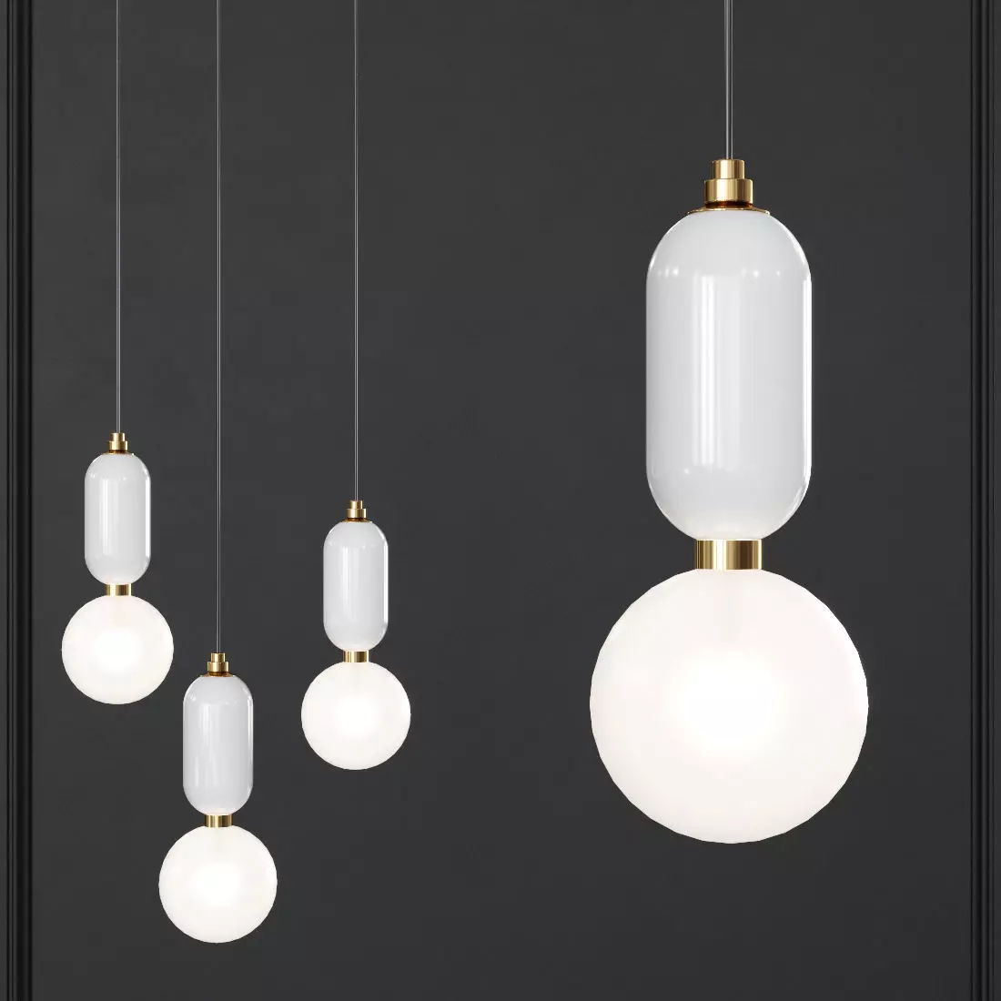 Lampatron FALSTER Pendant light White 3D model_0