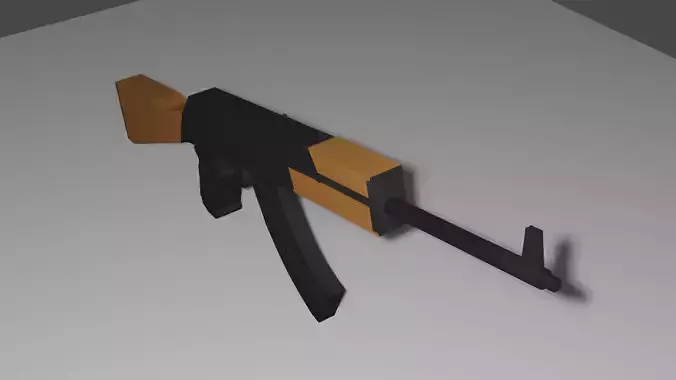 Low Poly AK-47 rifle