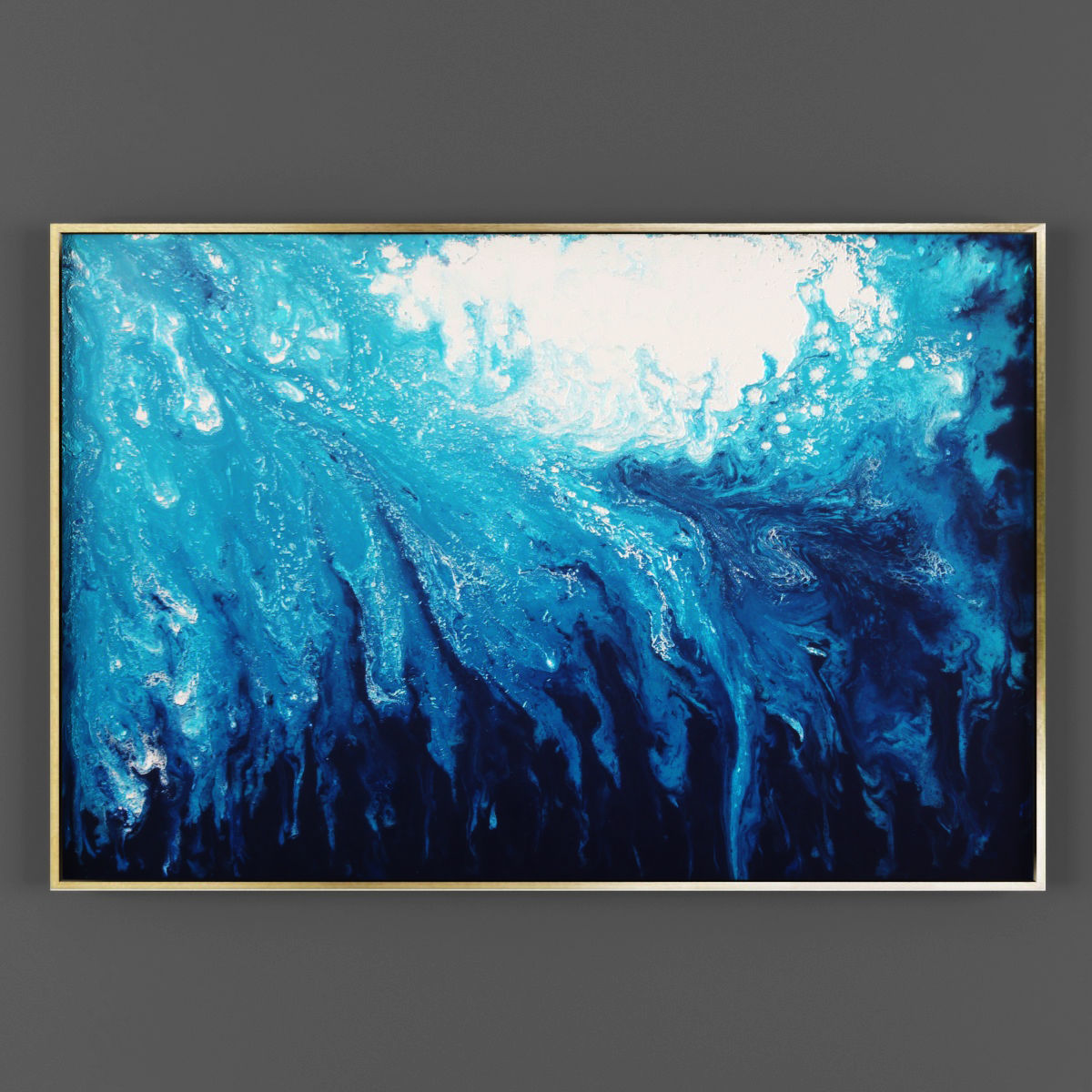 Art66 three abstract paintings Low-poly 3D model_2