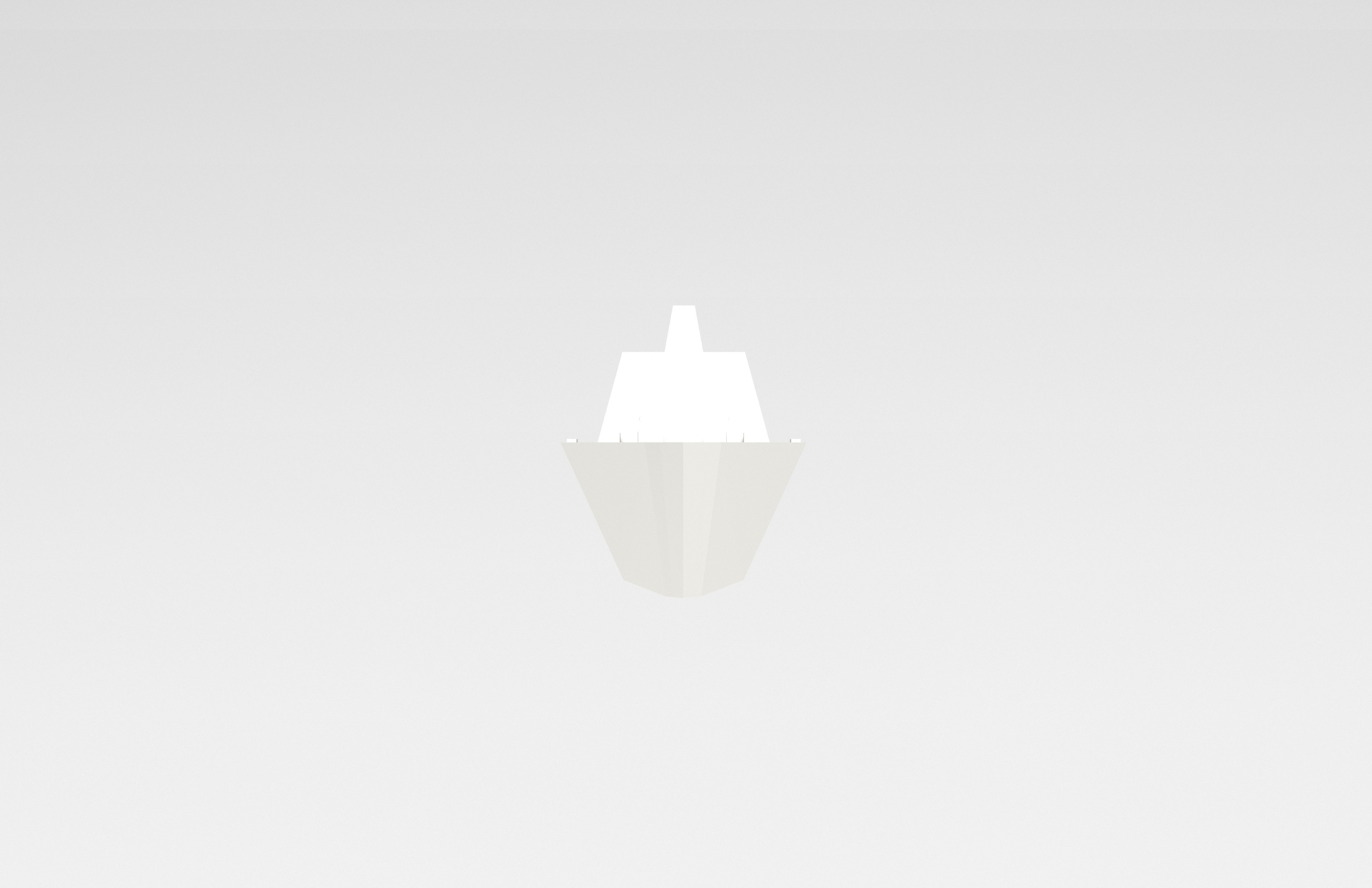 Cartoon Simple Warship v1 006 Low-poly 3D model_2