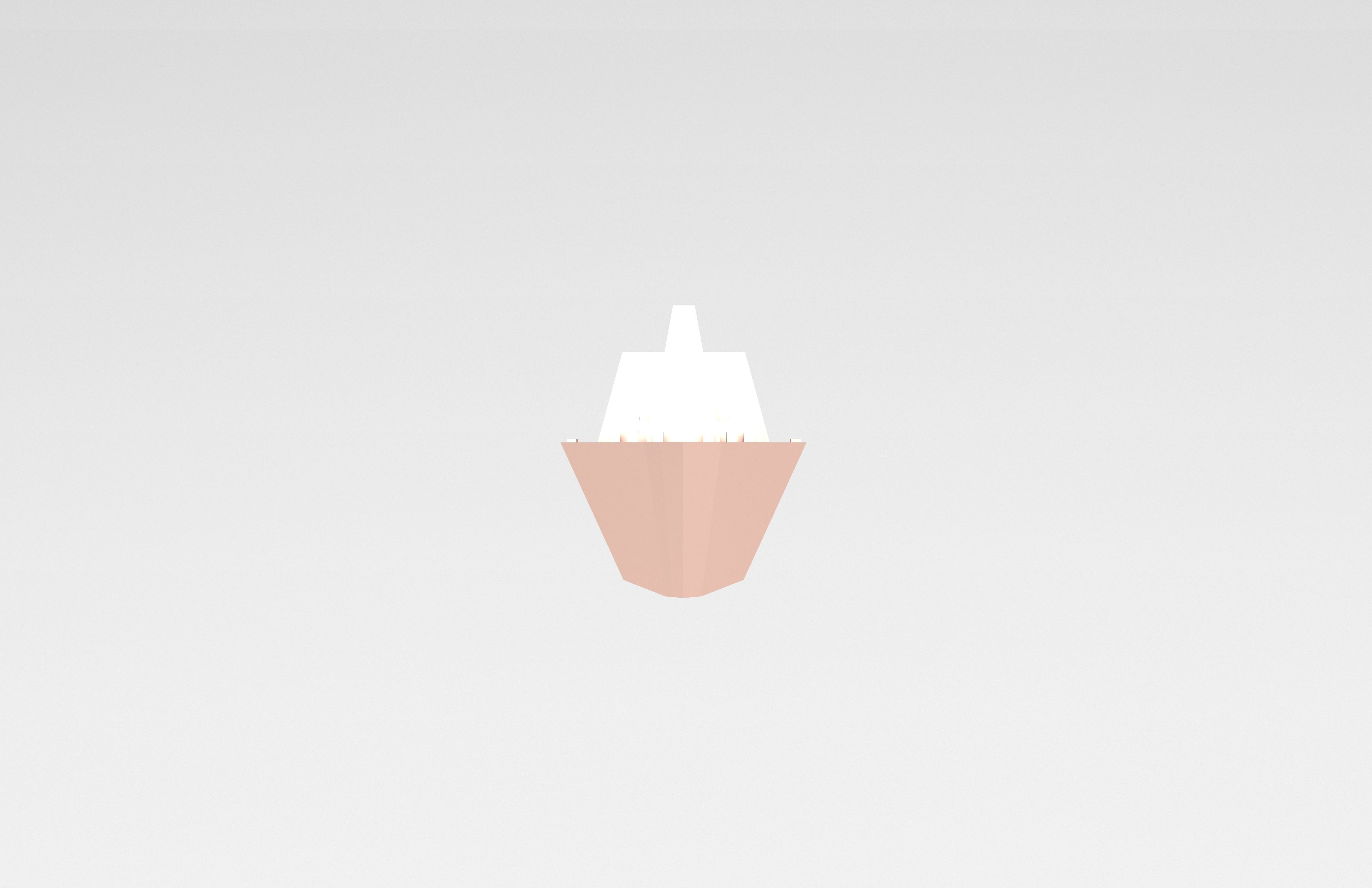 Cartoon Simple Warship v1 007 Low-poly 3D model_1