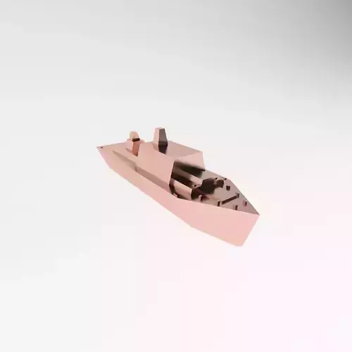 Cartoon Simple Warship v1 007