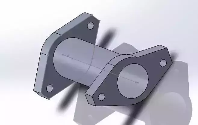 Pipe with 45 degree flanges 3D print model