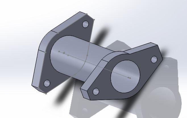 Pipe with 45 degree flanges