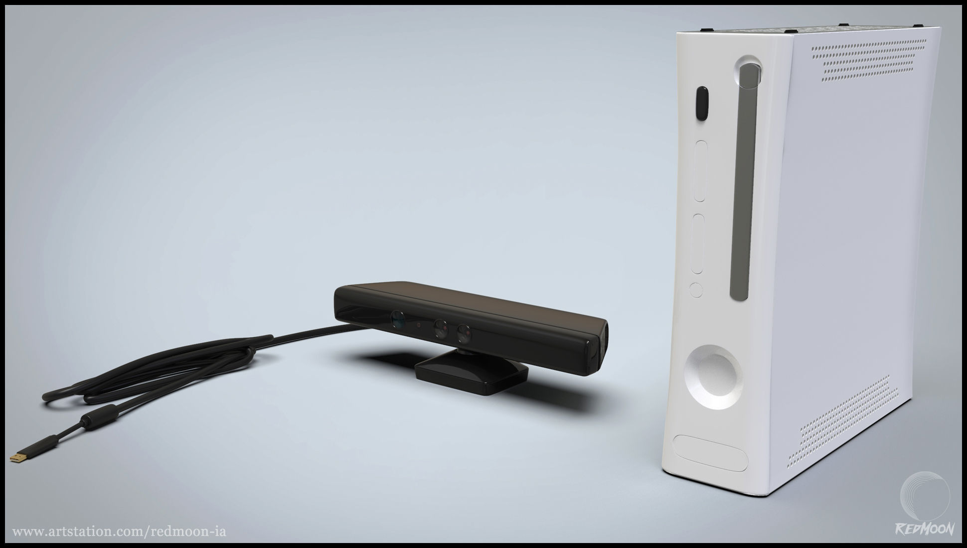 360 Xbox - kinect 3D model_3