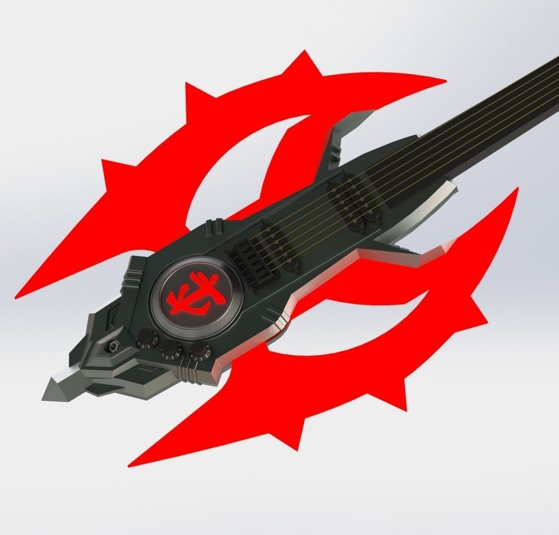 Doom Eternal   Guitar for 3d print real work 3D print model_7