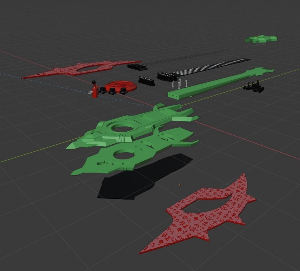 Doom Eternal   Guitar for 3d print real work 3D print model_5