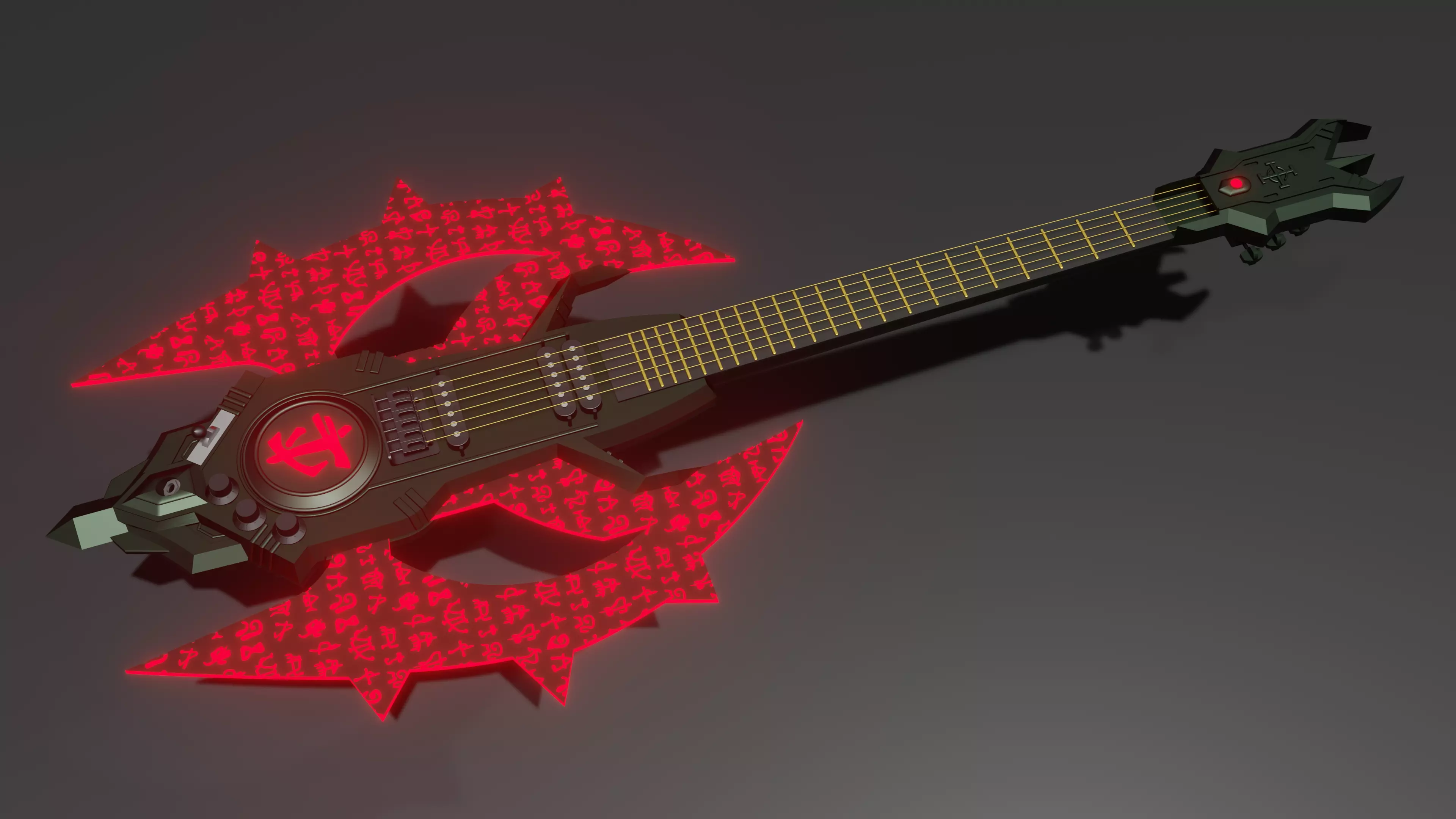 Doom Eternal   Guitar for 3d print real work 3D print model_0