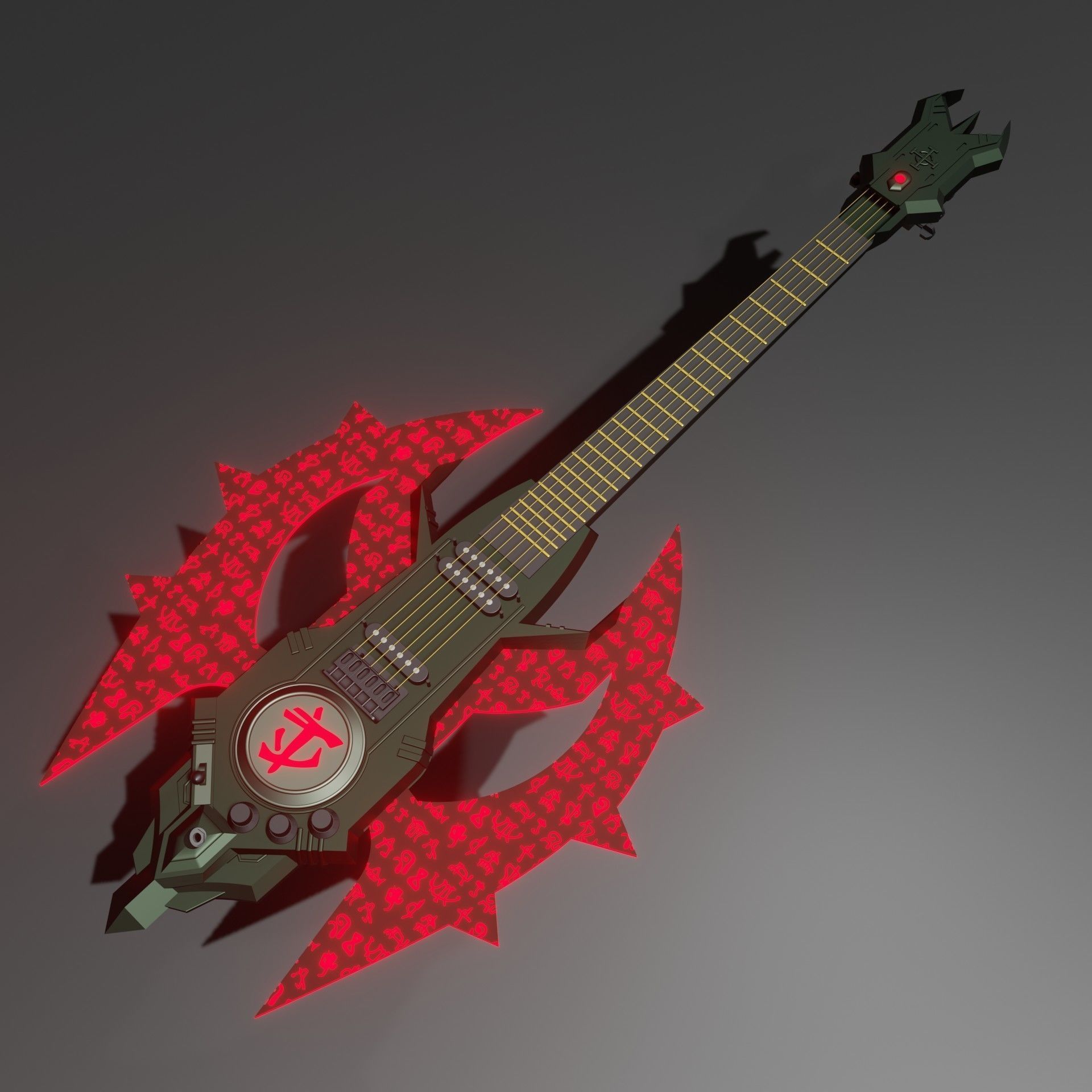 Doom Eternal   Guitar for 3d print real work 3D print model_6
