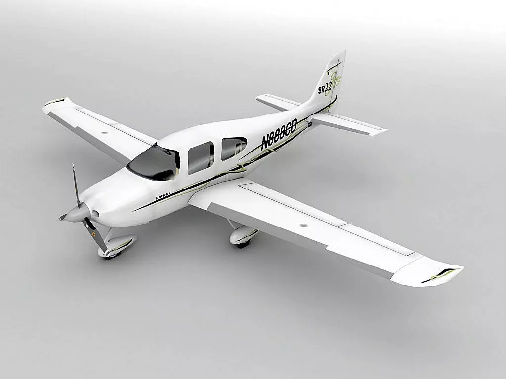 Cirrus SR-22 Aircraft LOW Low-poly 3D model_0