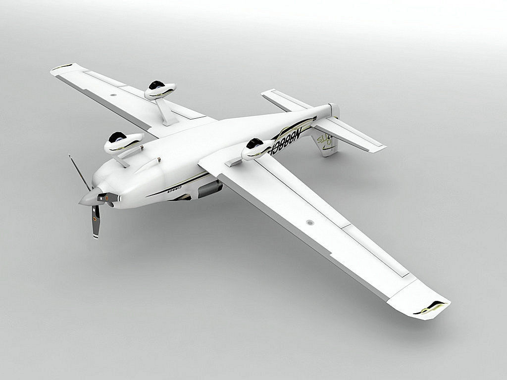 Cirrus SR-22 Aircraft LOW Low-poly 3D model_1