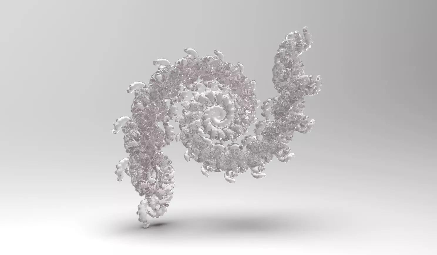 Glassy spiral 3D print model
