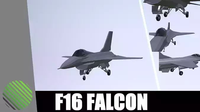 F16 falcon low poly