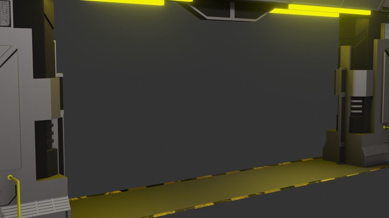 Sci-Fi Door Low-poly 3D model_30