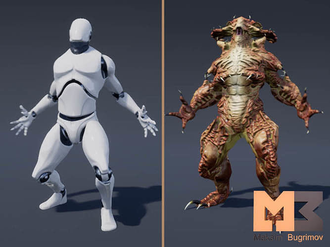 41 Animations For Monsters 3D model