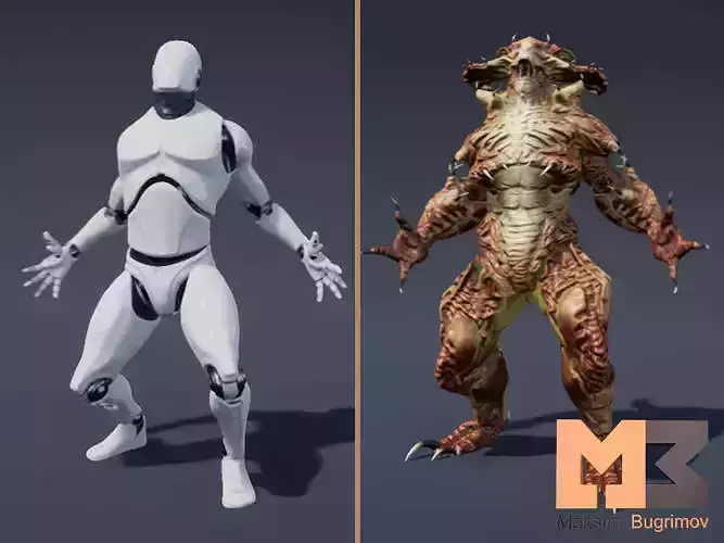 41 Animations For Monsters 3D model