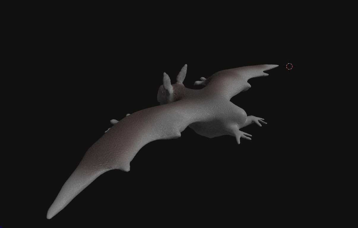 bat 3d flying 3D model_6