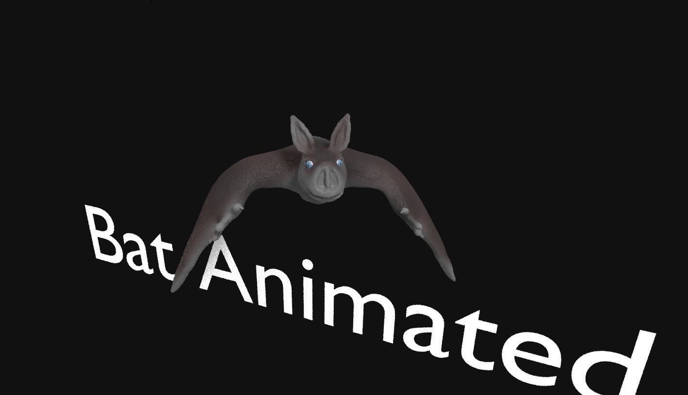 bat 3d flying 3D model_1