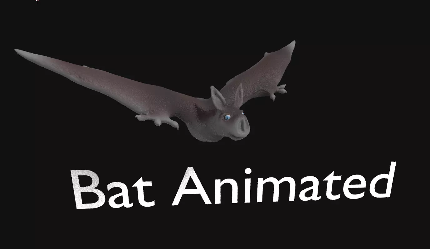 bat 3d flying 3D model_0