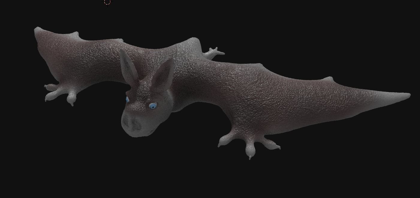bat 3d flying 3D model_14