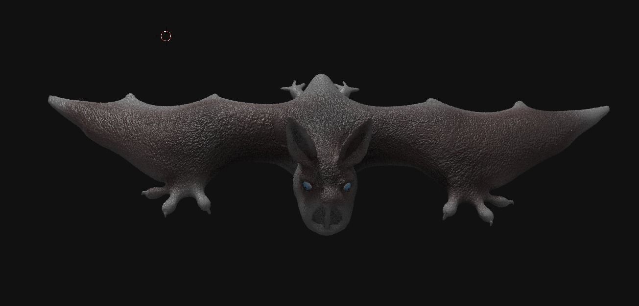 bat 3d flying 3D model_9