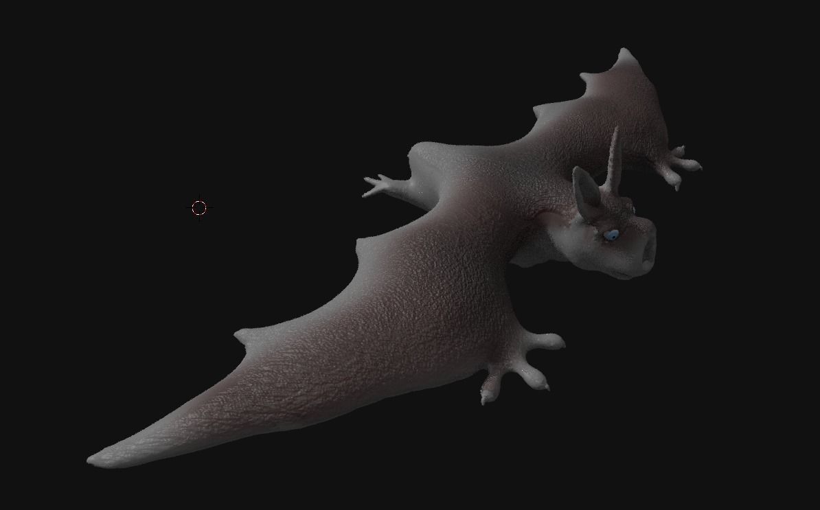 bat 3d flying 3D model_8