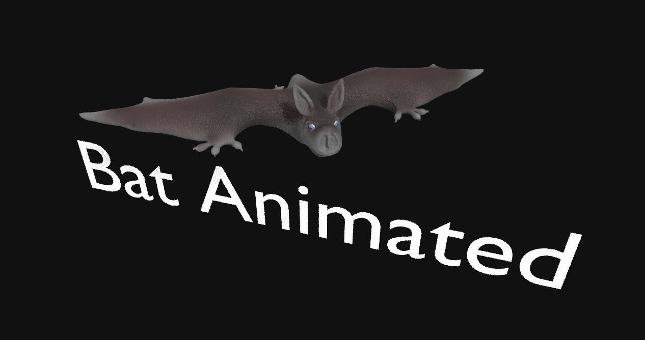 bat 3d flying 3D model_2
