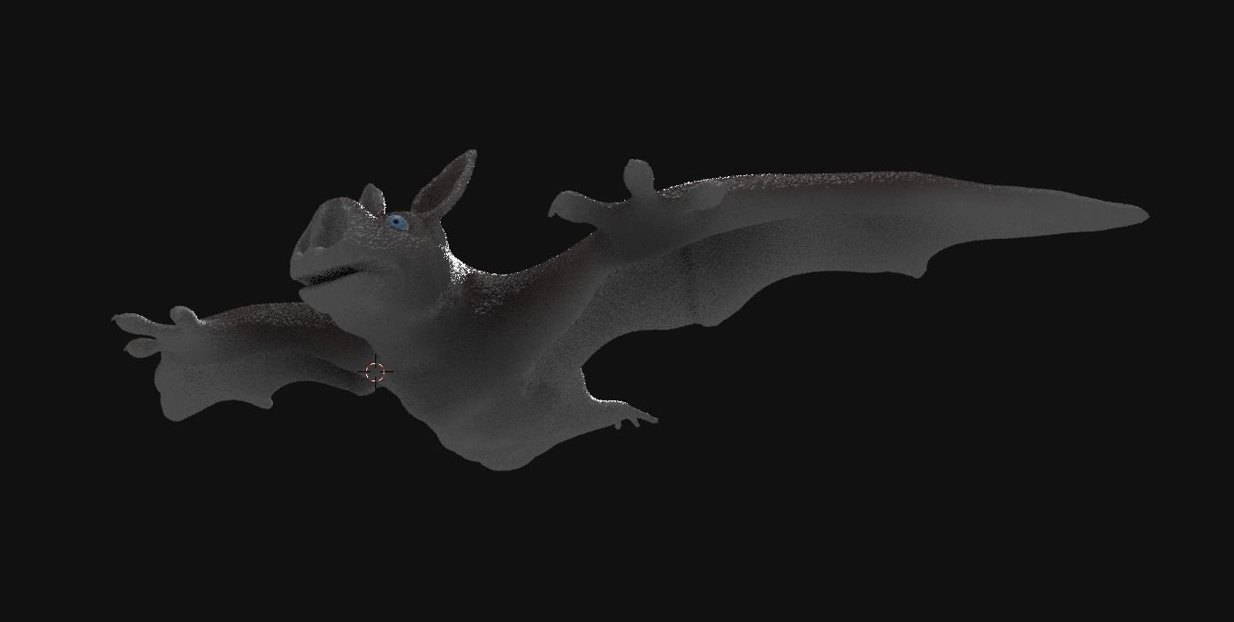 bat 3d flying 3D model_11