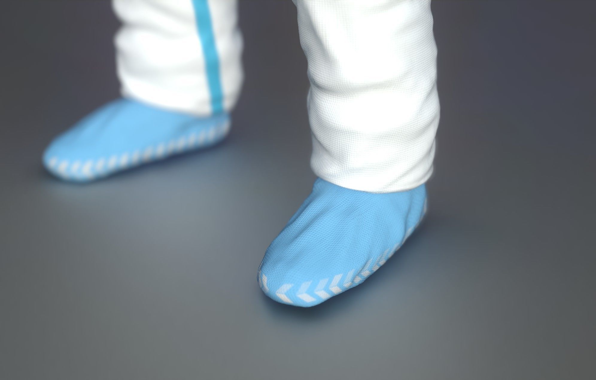 Hazmat Suit white 3D model_8