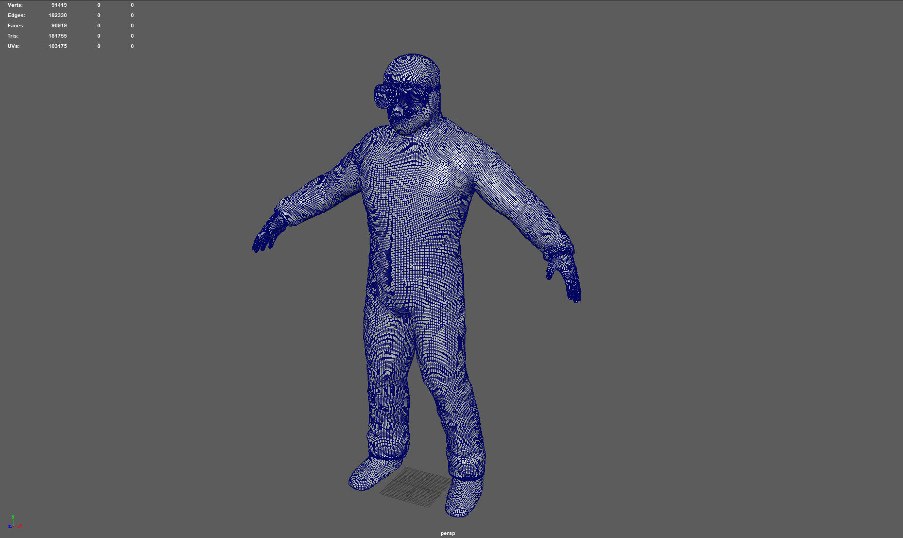 Hazmat Suit white 3D model_4