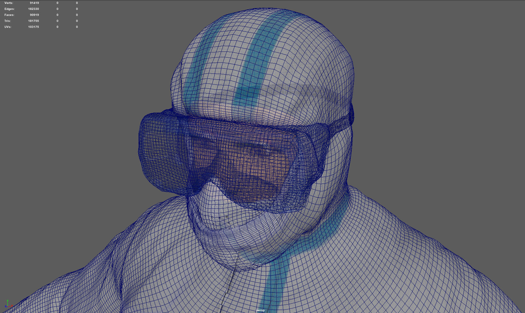Hazmat Suit white 3D model_5
