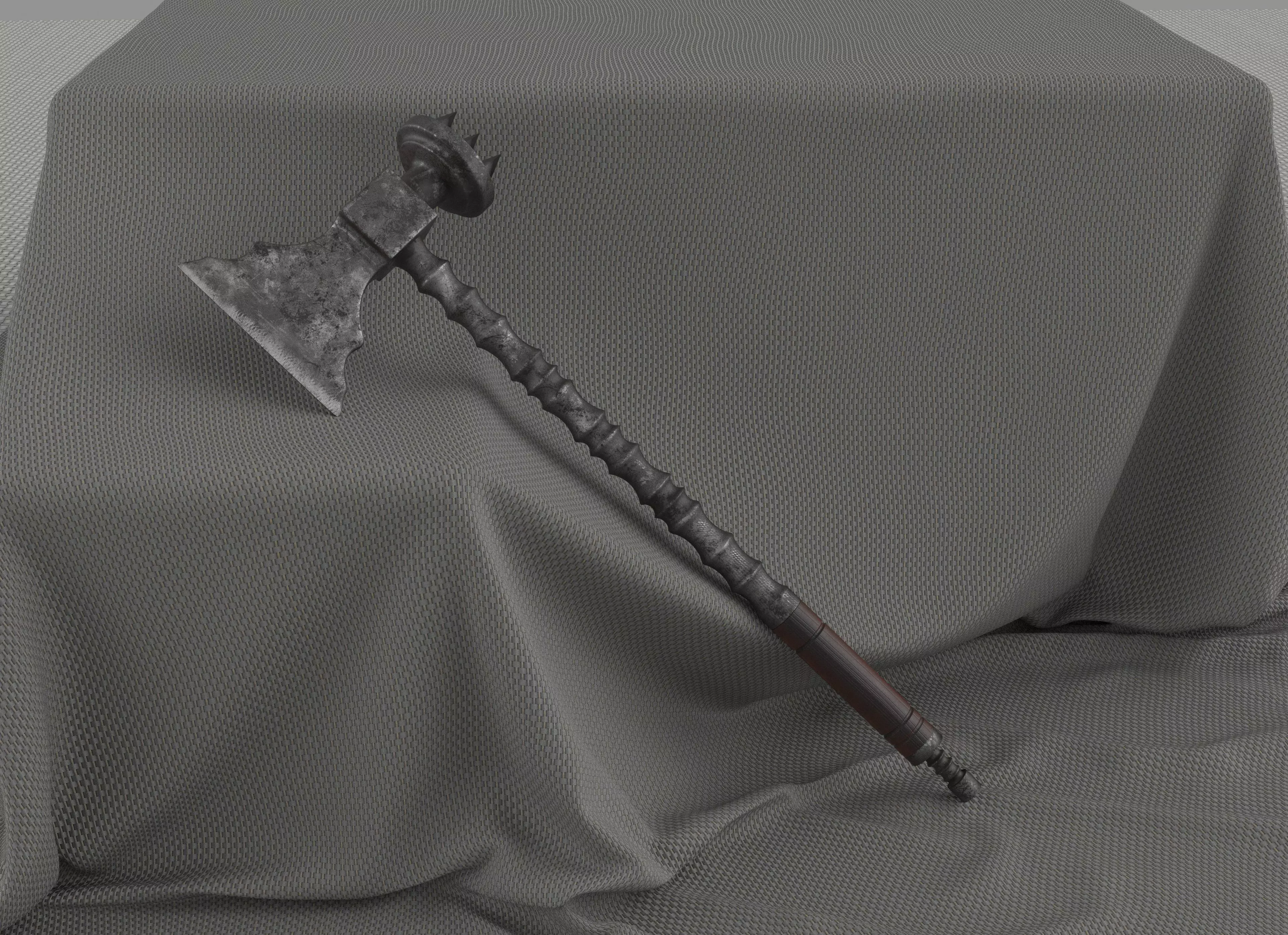 One hand battleaxe Free 3D model