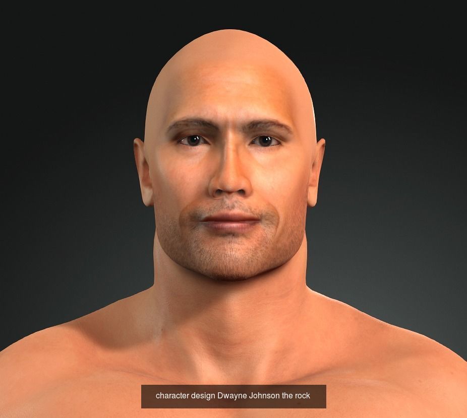 dwayne johnson and kevin-hart 3D model 3D Model Collection_5