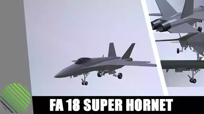 FA18 super hornet low poly Free low-poly 3D model