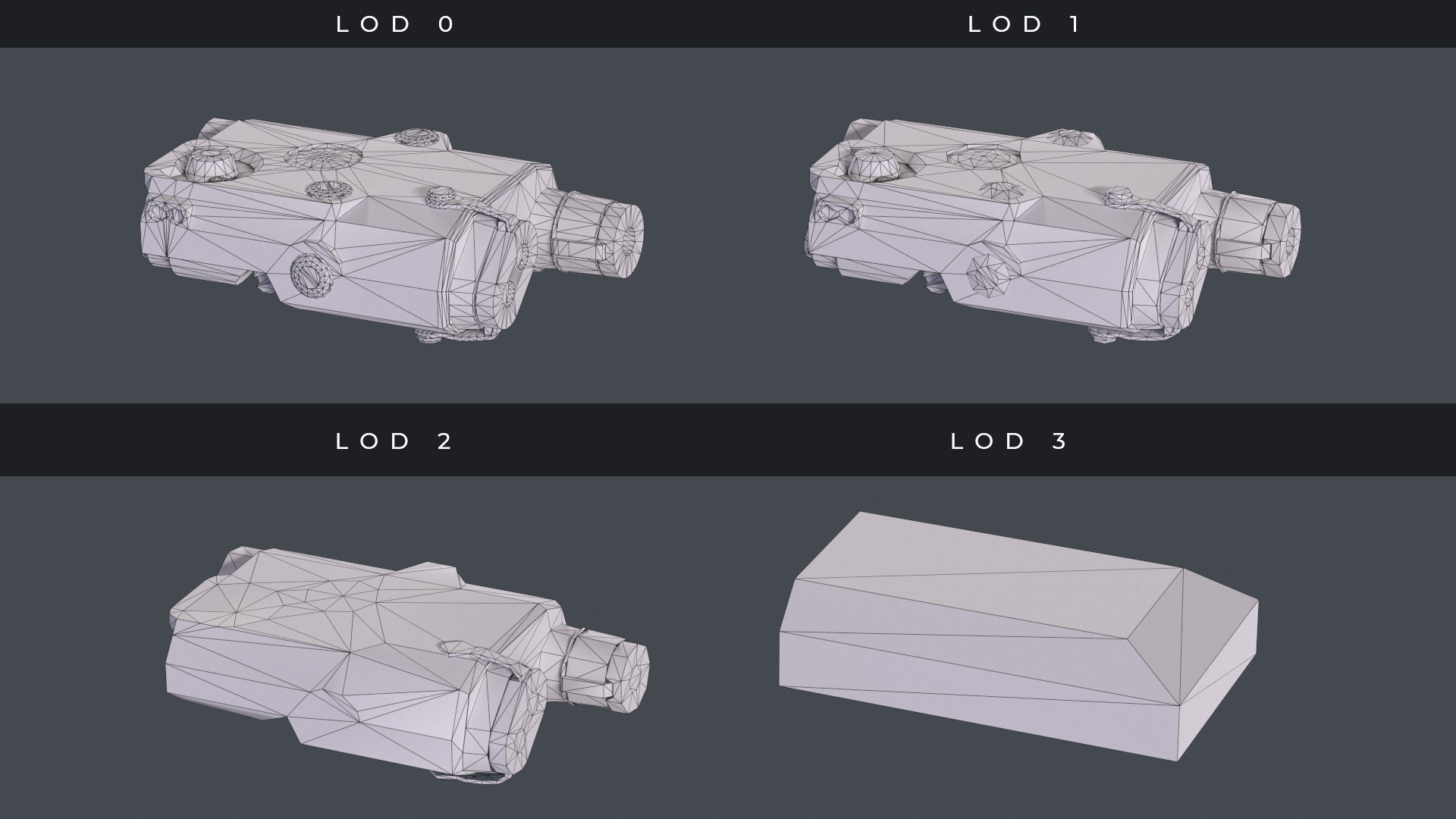 Target Pointer - FPS Gun Attachment for Unreal Engine Low-poly 3D model_7