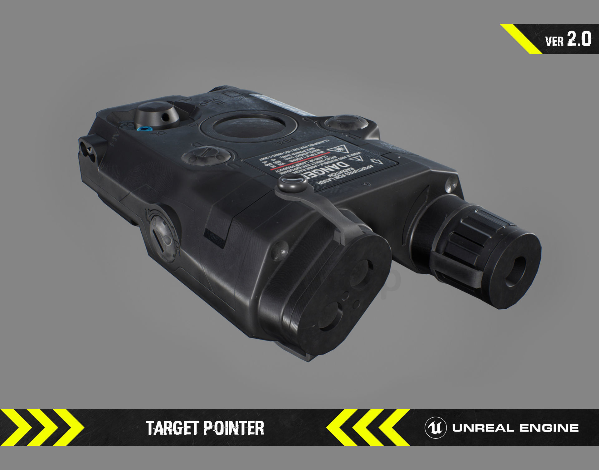 Target Pointer - FPS Gun Attachment for Unreal Engine Low-poly 3D model_0