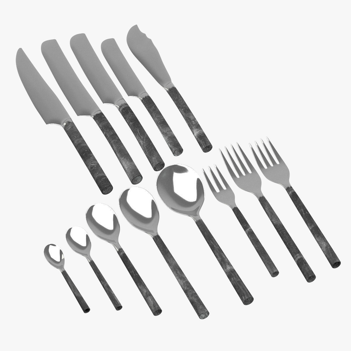 Rangthong Flatware Cutlery 3D model_3
