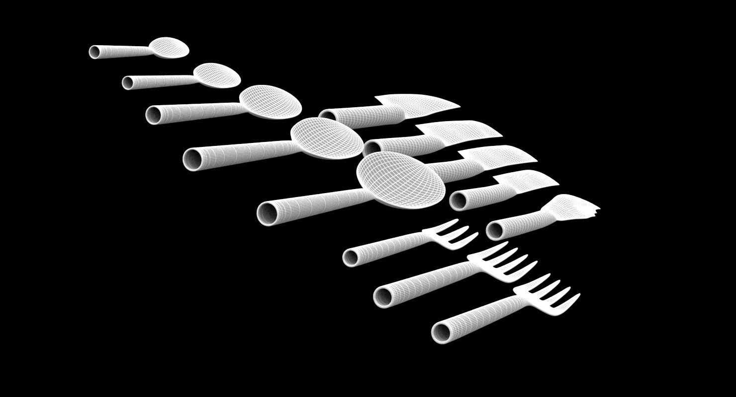 Rangthong Flatware Cutlery 3D model_5