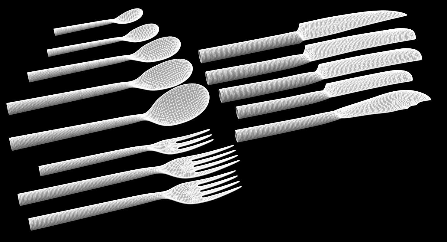 Rangthong Flatware Cutlery 3D model_4