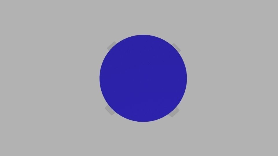 X Stool chair Low-poly 3D model_3